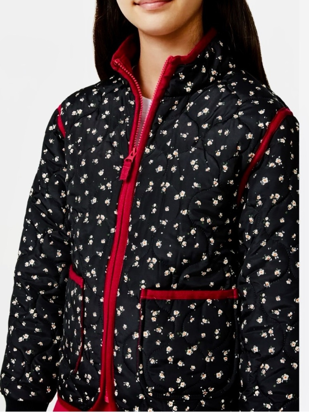 Free Assembly Girls lightweight Quilted Jacket.